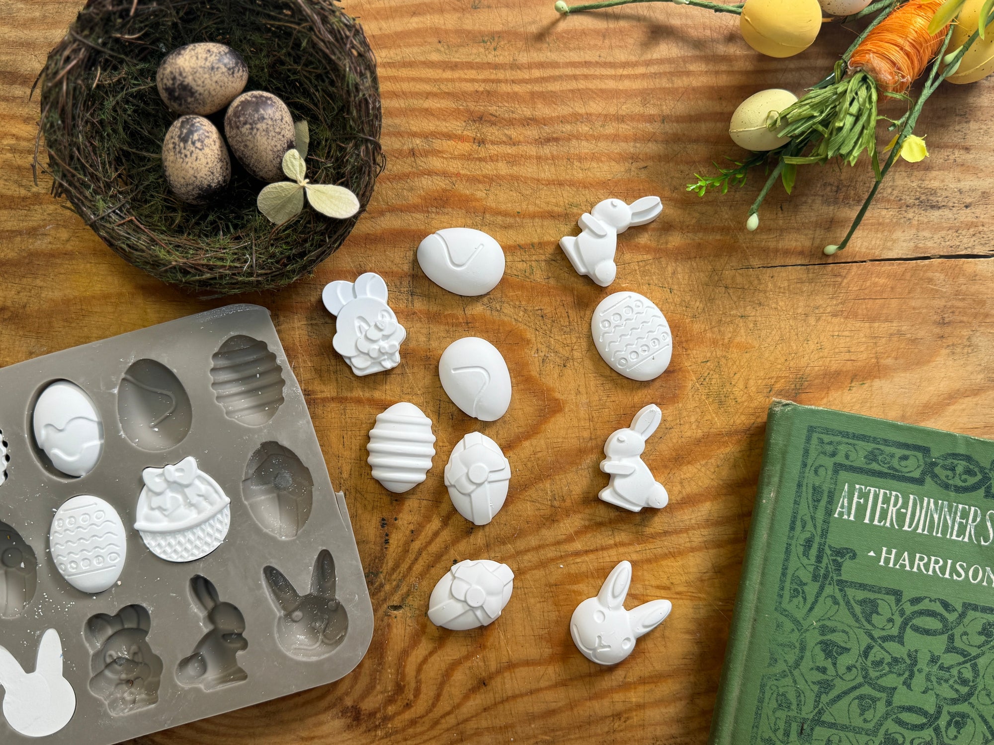 Easter Egg Hunt Mold (18 cavity, eggs, baskets, bunnies)