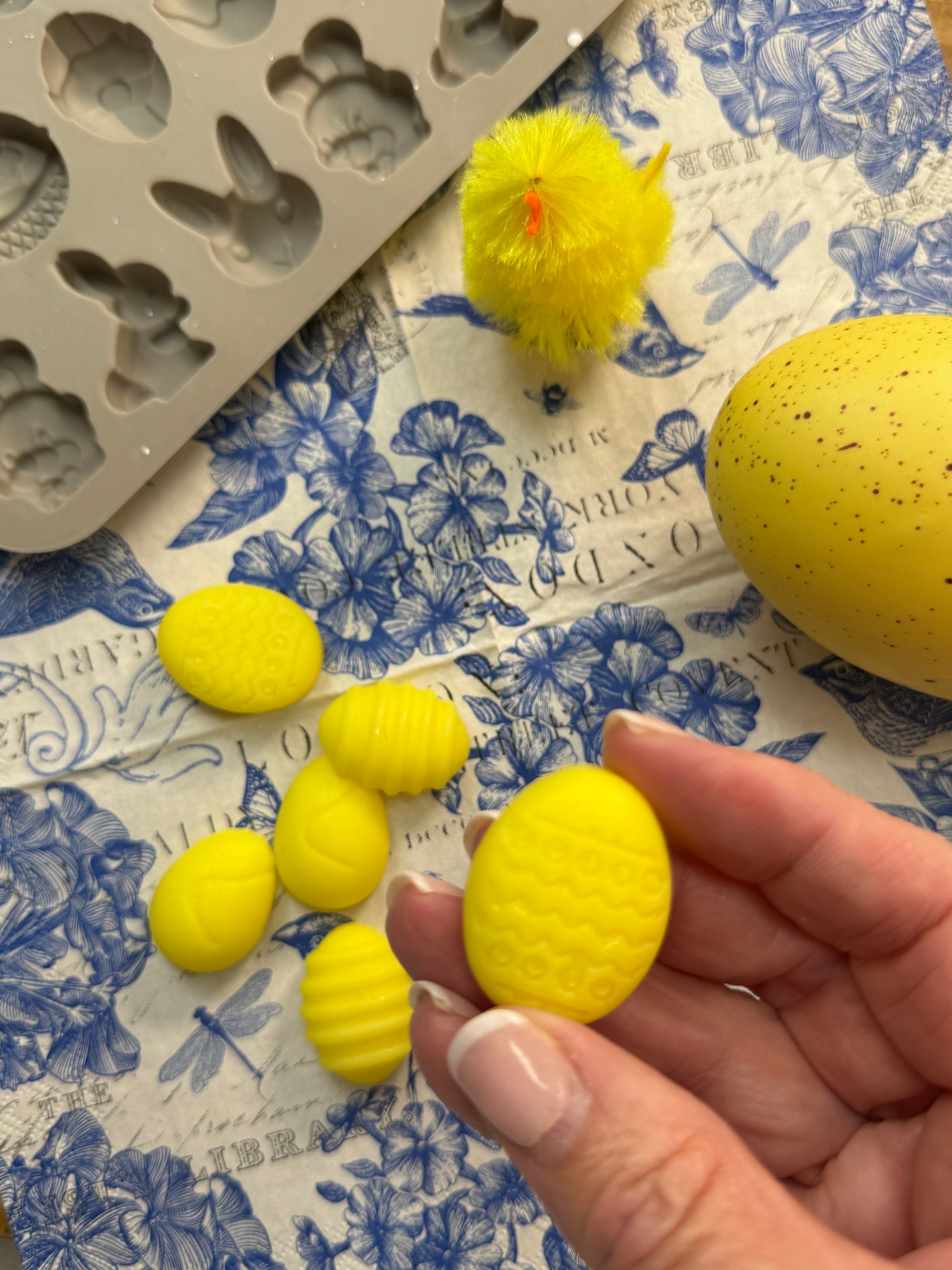 Easter Egg Hunt Mold (18 cavity, eggs, baskets, bunnies)