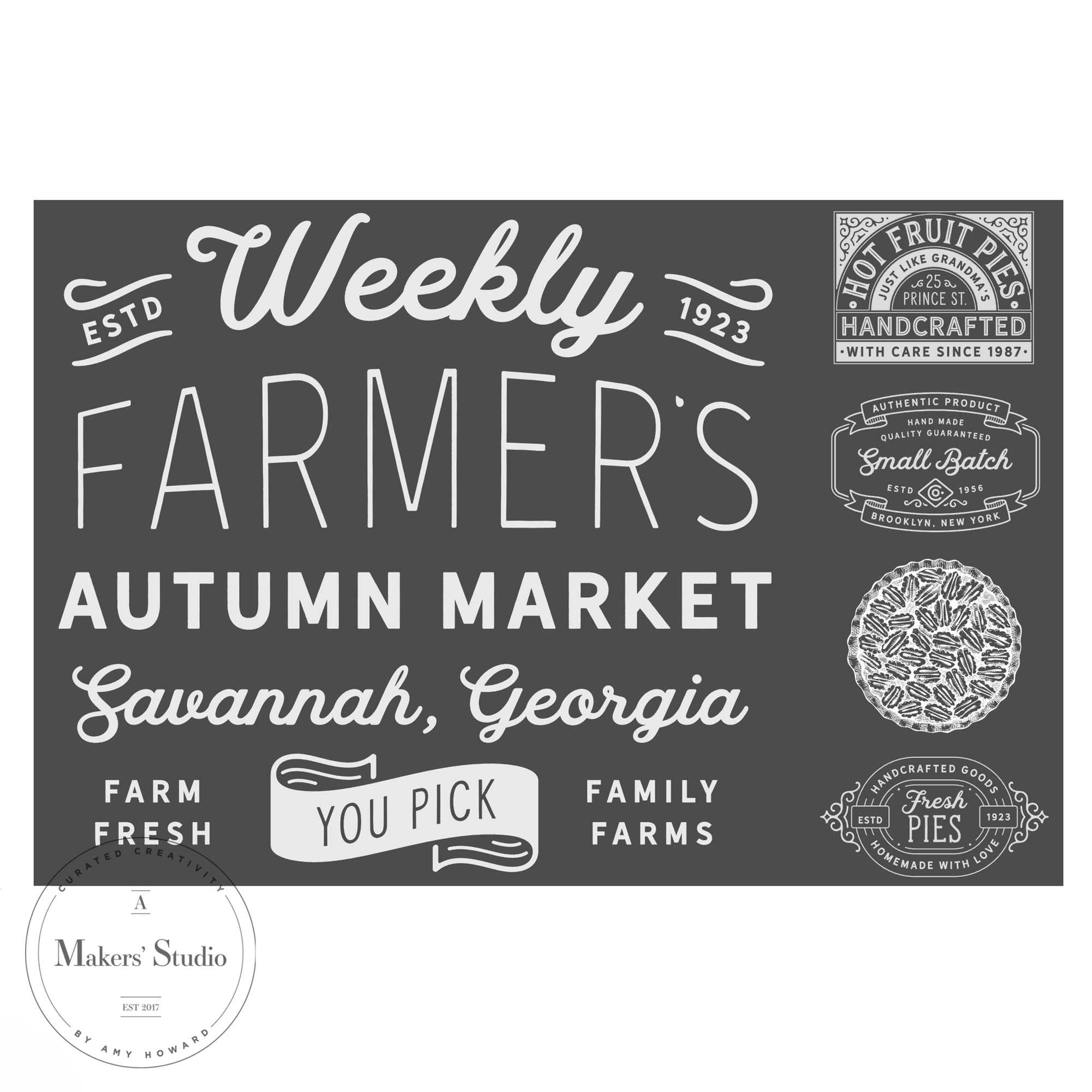 Autumn Market - Mesh Stencil 18x12