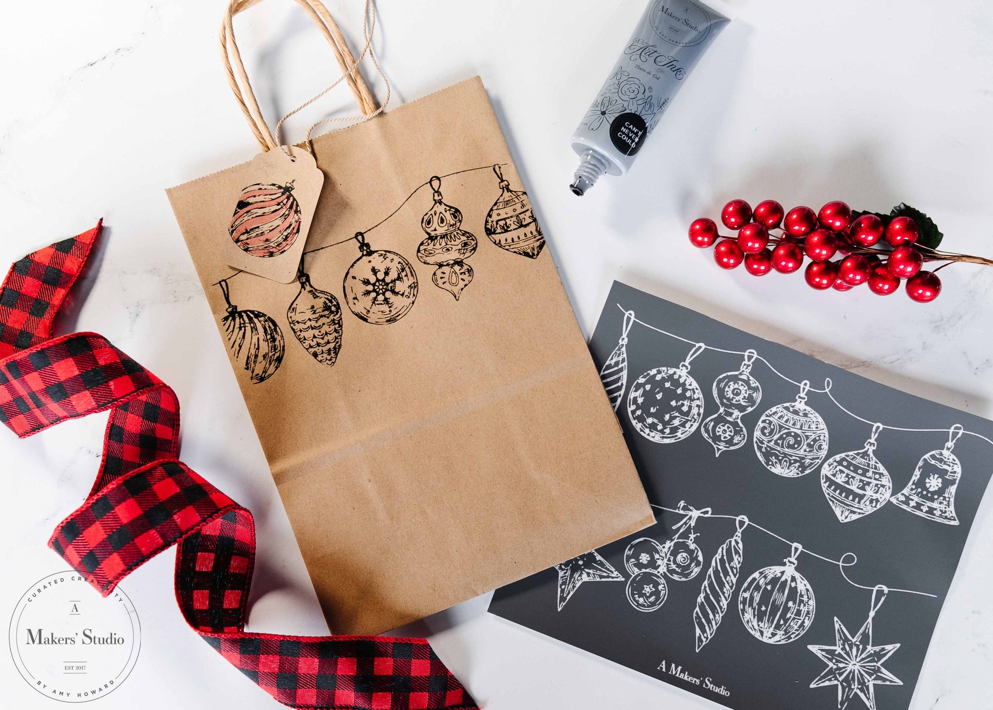Hang the Ornaments - Mesh Stencil 8.5x11