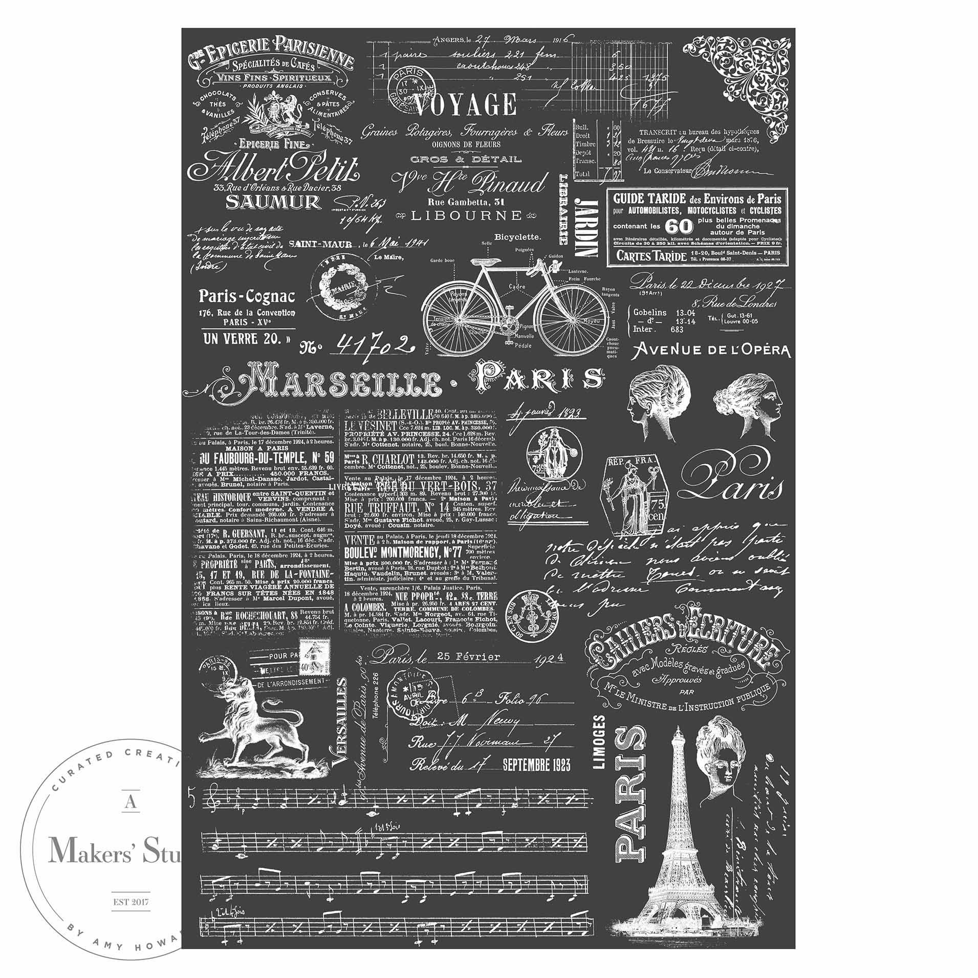 Marseilles Paris - Mesh Stencil 12x18